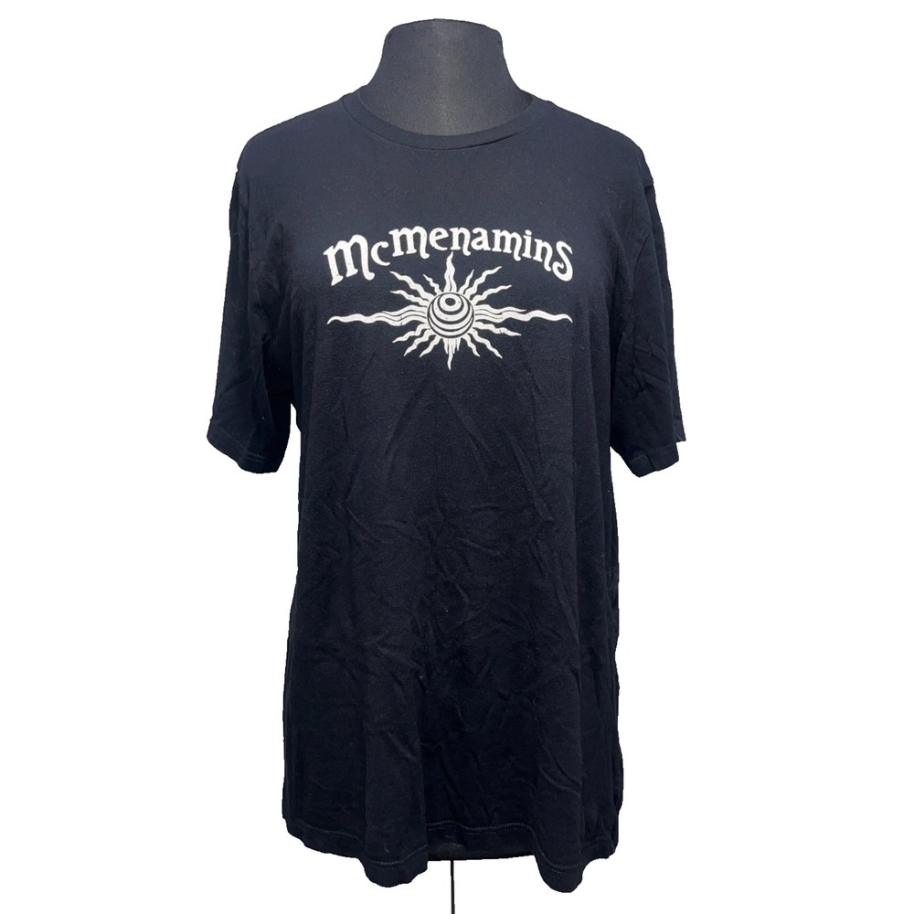 McMenamins Sun Spiral Logo T-Shirt Size XL Black Short Sleeve Brewery Tee Oregon
